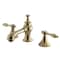 Kingston Brass KC7062TAL 8" Widespread Bathroom Faucet, Polished Brass KC7062TAL - alternate 1